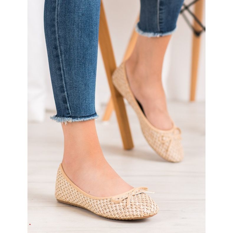 Small Swan Flätade ballerinor brun 1