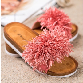 SHELOVET Snygga koralltofflor mångfärgad rosa 2