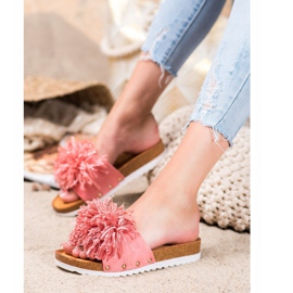 SHELOVET Snygga koralltofflor mångfärgad rosa 1