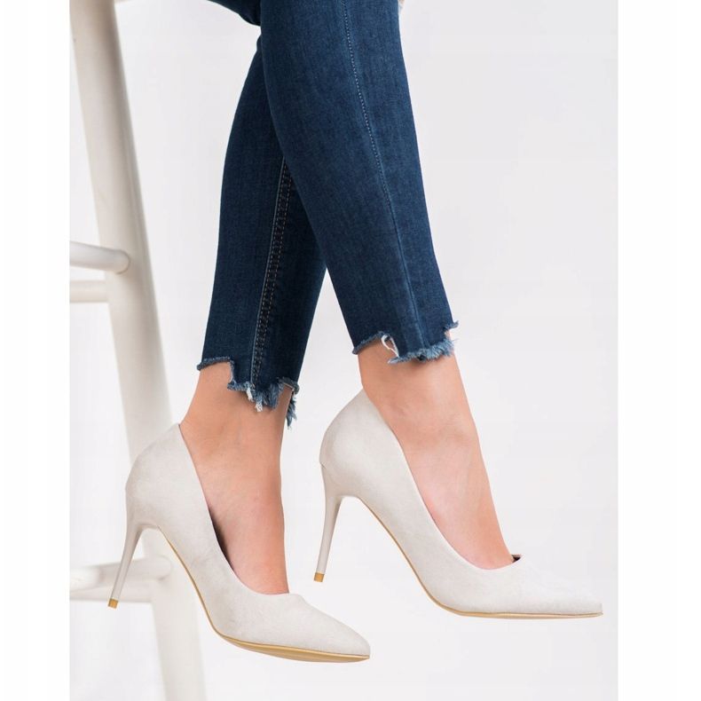 SHELOVET Sexiga grå höga klackar 1