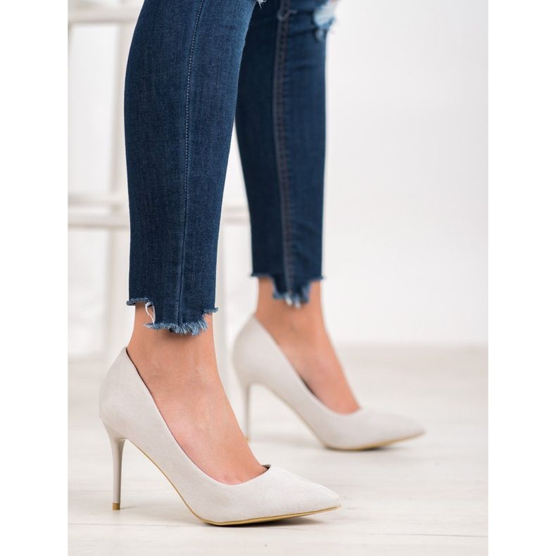 SHELOVET Sexiga grå höga klackar 2