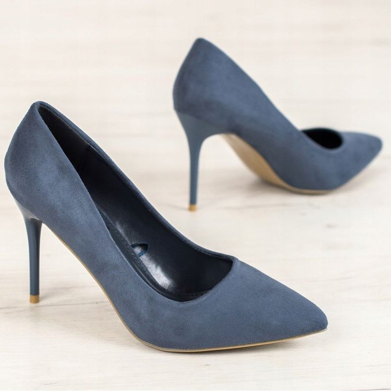 SHELOVET Sexiga marinblå höga klackar 2