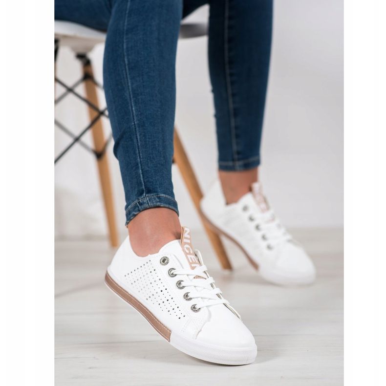 Bella Paris Sneakers med Eco Leather Nice vit 1