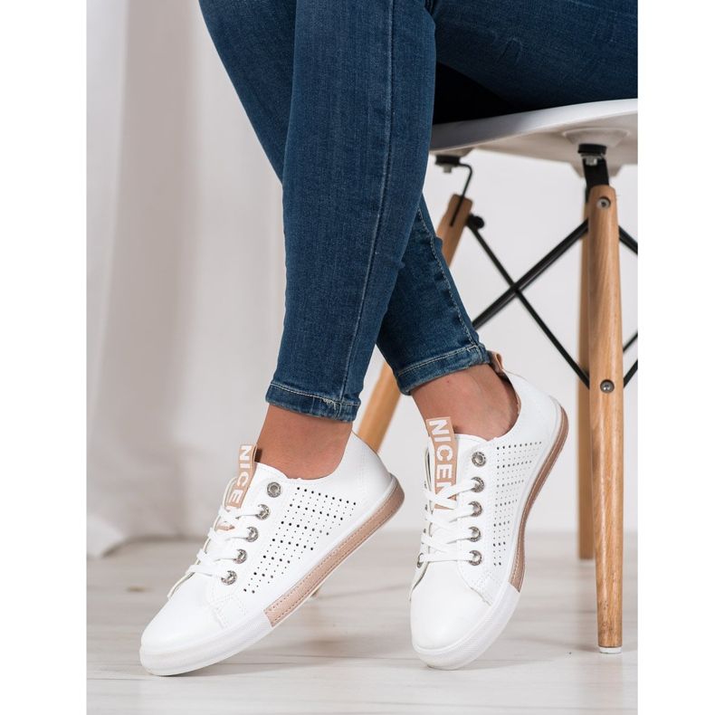 Bella Paris Sneakers med Eco Leather Nice vit 2