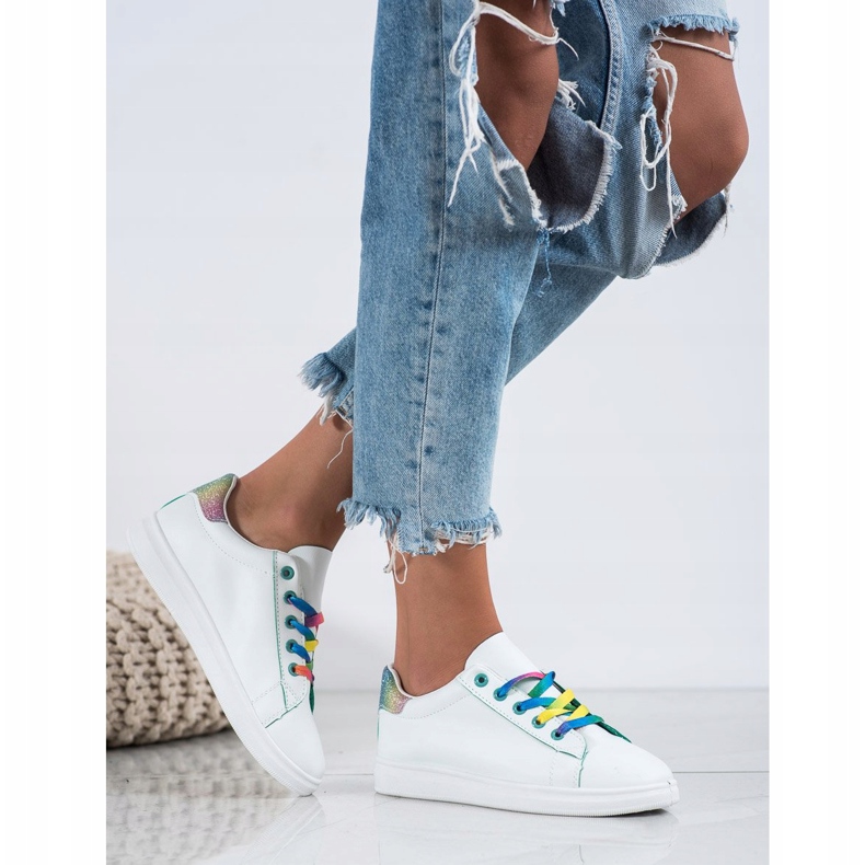 SHELOVET Trendiga sportskor vit mångfärgad 2