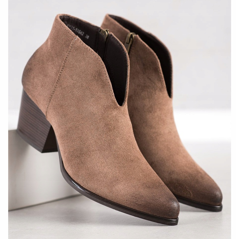 VINCEZA korta stövlar beige 2