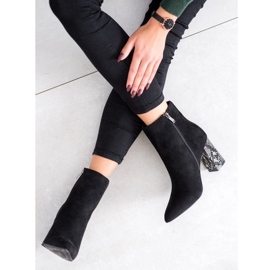 Goodin Snake Print högklackade stövlar svart 1