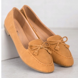 Nio Nio Bekväma kamel loafers brun mångfärgad 2