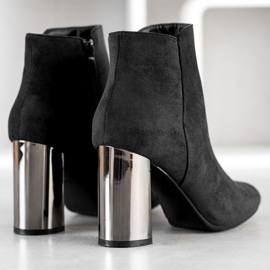 Janessa Stövlar med silverklack svart 1