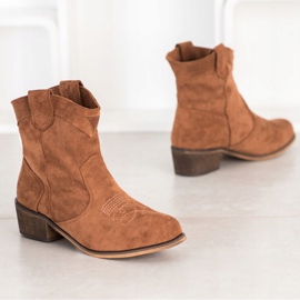 Queentina Bekvämligheten hos en cowboy stövlar med isolering brun 2