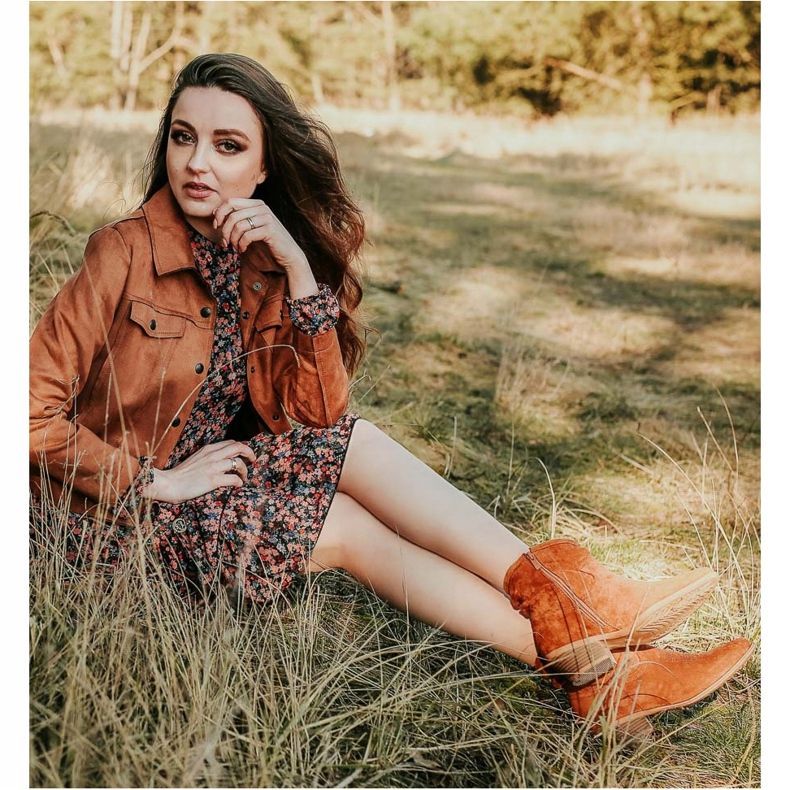 Cm Paris Cowboystövlar i mocka brun 2