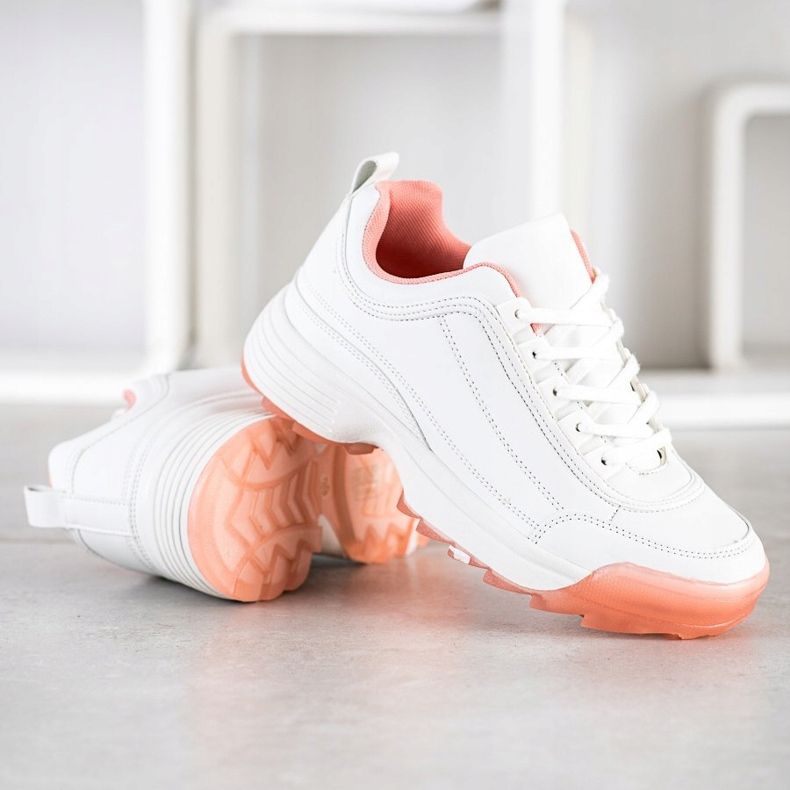 Kylie Trendiga sneakers vit rosa 1