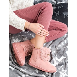 Queentina Varm Mukluki med prydnad rosa 1