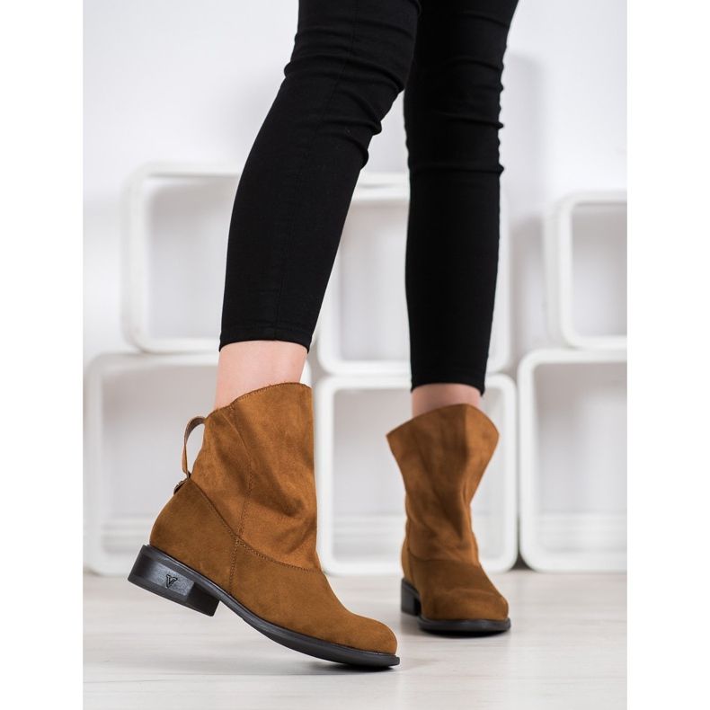 Weide Stövlar med en bred övre brun gul 1