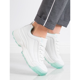 Kylie Trendiga sneakers vit grön 2