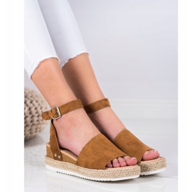 Kylie Camel Wedge Sandaler brun 1
