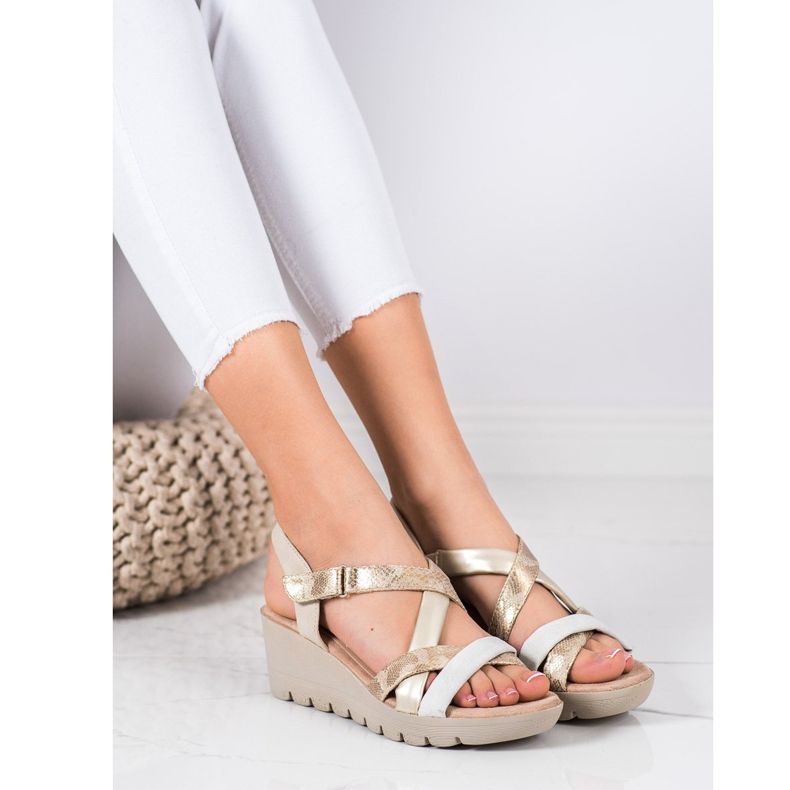 Kylie Lätta sandaler med kardborreband brun mångfärgad 1