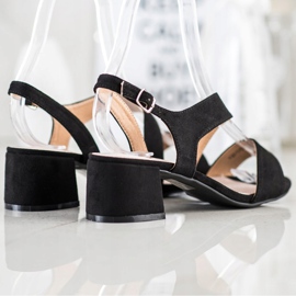 Kylie Svarta sandaler på låg bar 1