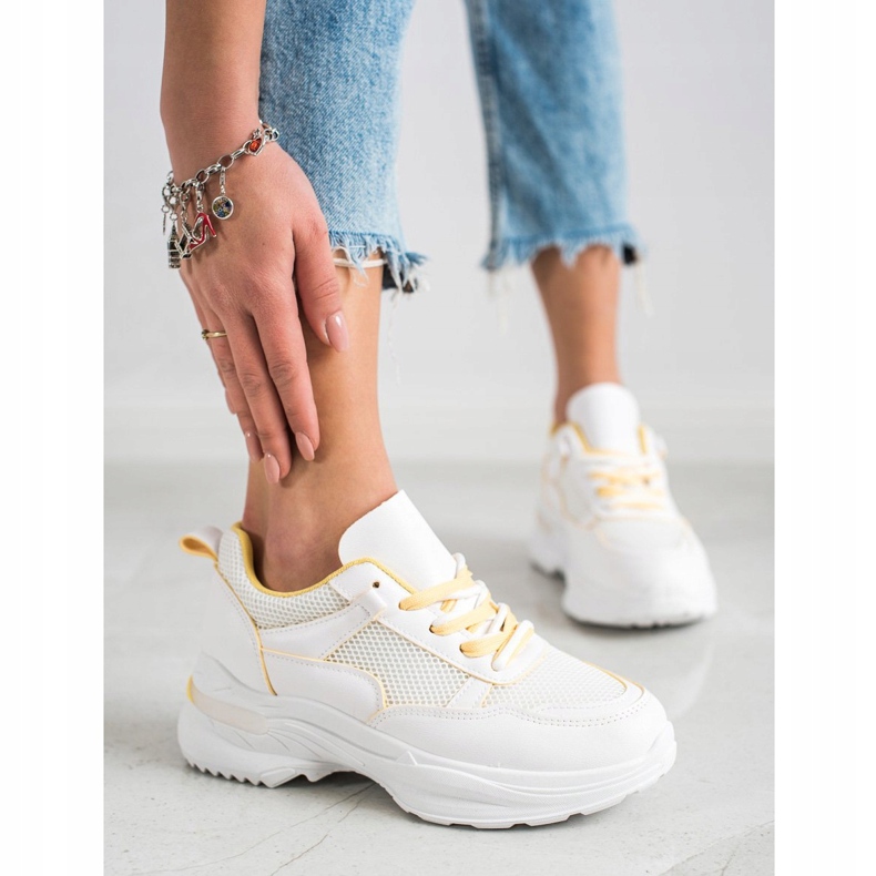 SHELOVET Klassiska vita sneakers 2