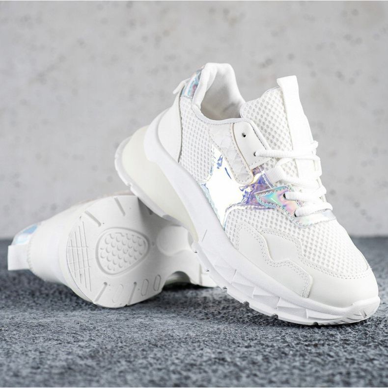 SHELOVET Trendiga sneakers vit 1