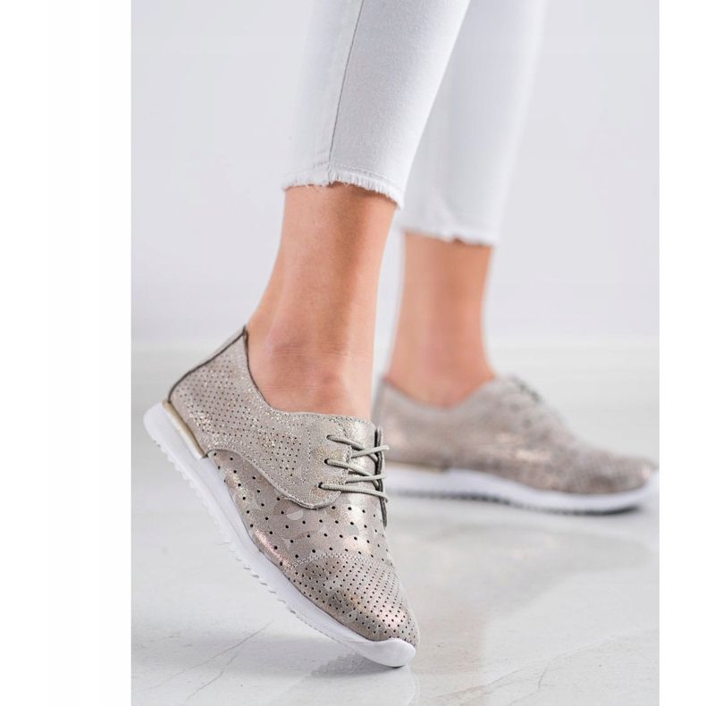 Kylie Openwork läderskor brun mångfärgad 1