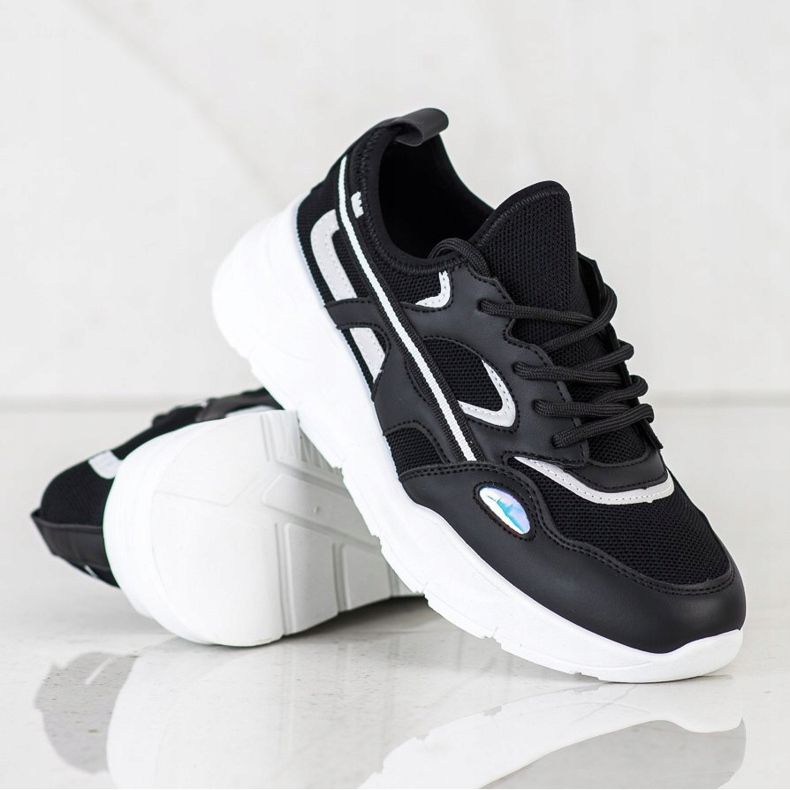 SHELOVET Casual svarta sneakers 1