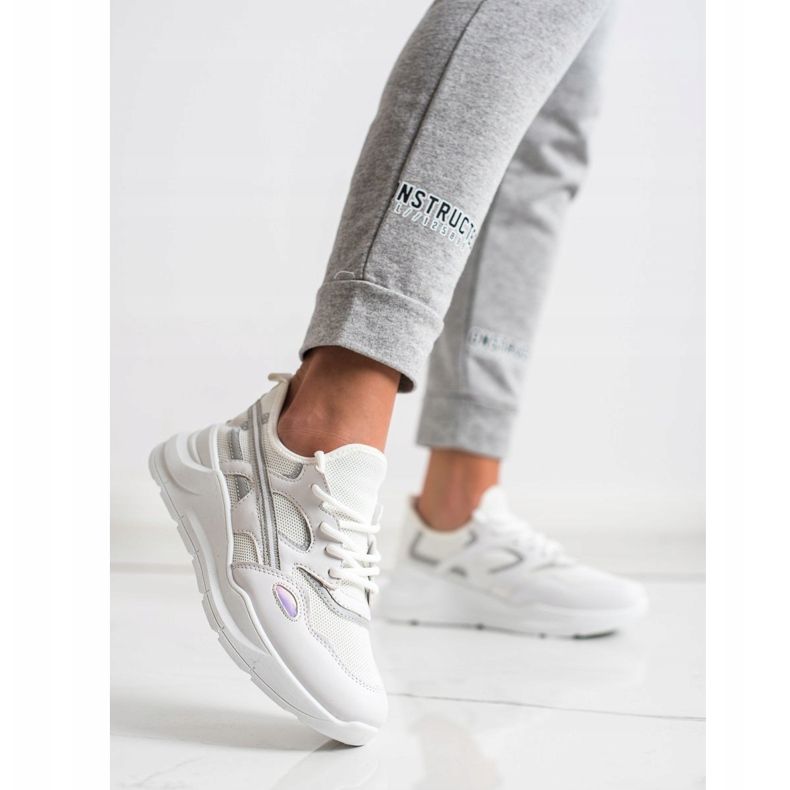 SHELOVET Casual vita sneakers grå 2