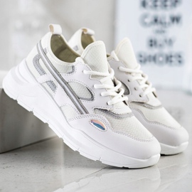 SHELOVET Casual vita sneakers grå 1