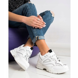 SHELOVET Trendiga vita sneakers svart 1