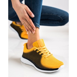 Bona Lätta sportskor svart gul 2