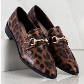 S. BARSKI Eleganta mockasiner i Spitz brun 1