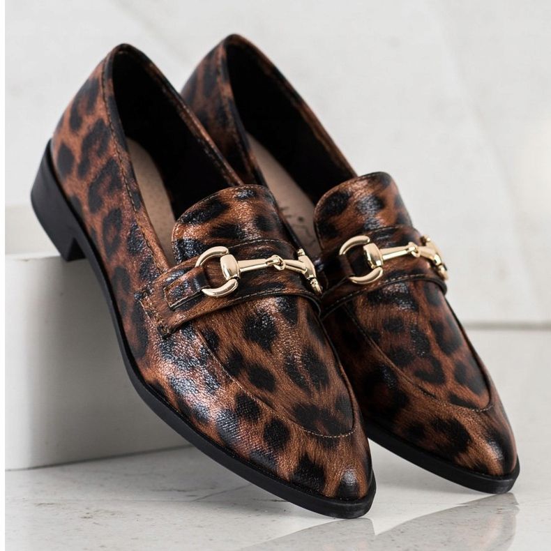 S. BARSKI Eleganta mockasiner i Spitz brun 1