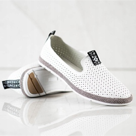 Filippo Casual Leather Slipons vit 1