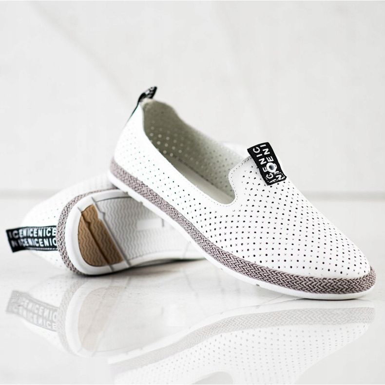 Filippo Casual Leather Slipons vit 1