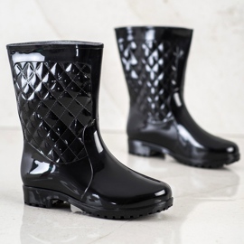 SHELOVET Snygga Quiltade Wellies svart 1