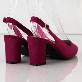 Pumpar med öppen klack av Sergio Leone röd mångfärgad 1