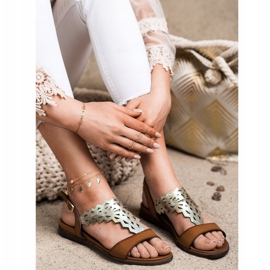 Trendiga Sergio Leone sandaler brun 1