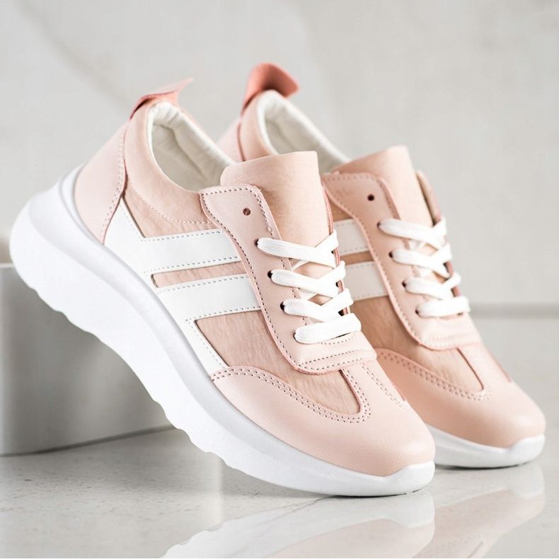 SHELOVET Plattform sportskor rosa 2