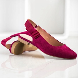 Sergio Leone Slip-on pumpar med rosett rosa 1