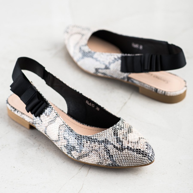 Sergio Leone Slip-on pumpar med rosett mångfärgad 2