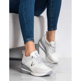 VINCEZA casual sneakers vit grå 1