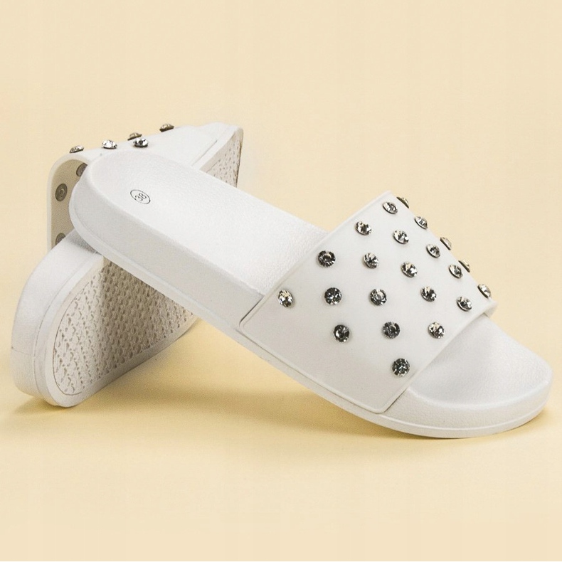 SHELOVET Bekväma tofflor för kvinnor vit 1