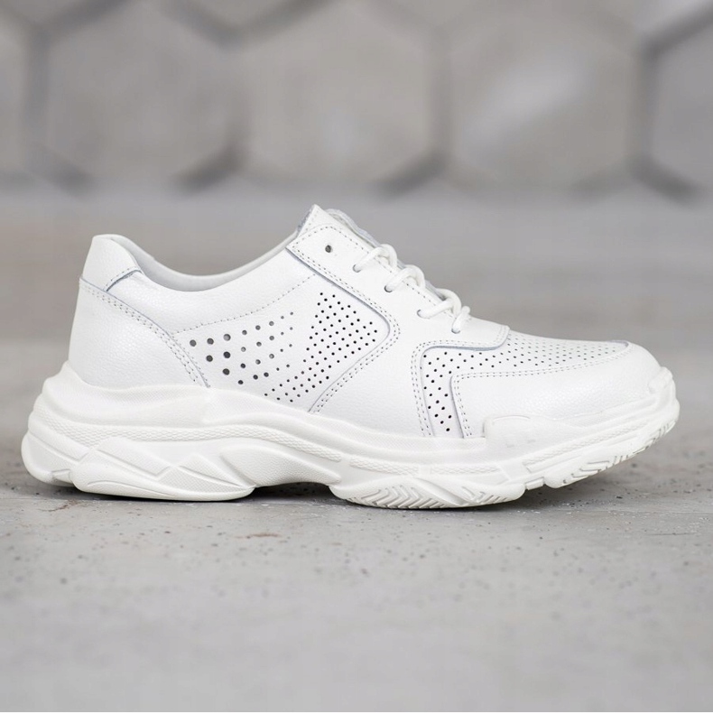 Filippo Klassiska skinnskor vit 2