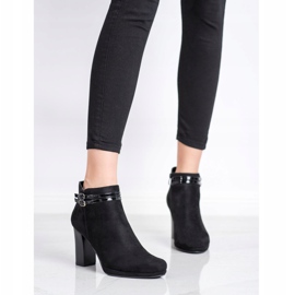 M.Daszyński Eleganta stövlar med ränder svart 1