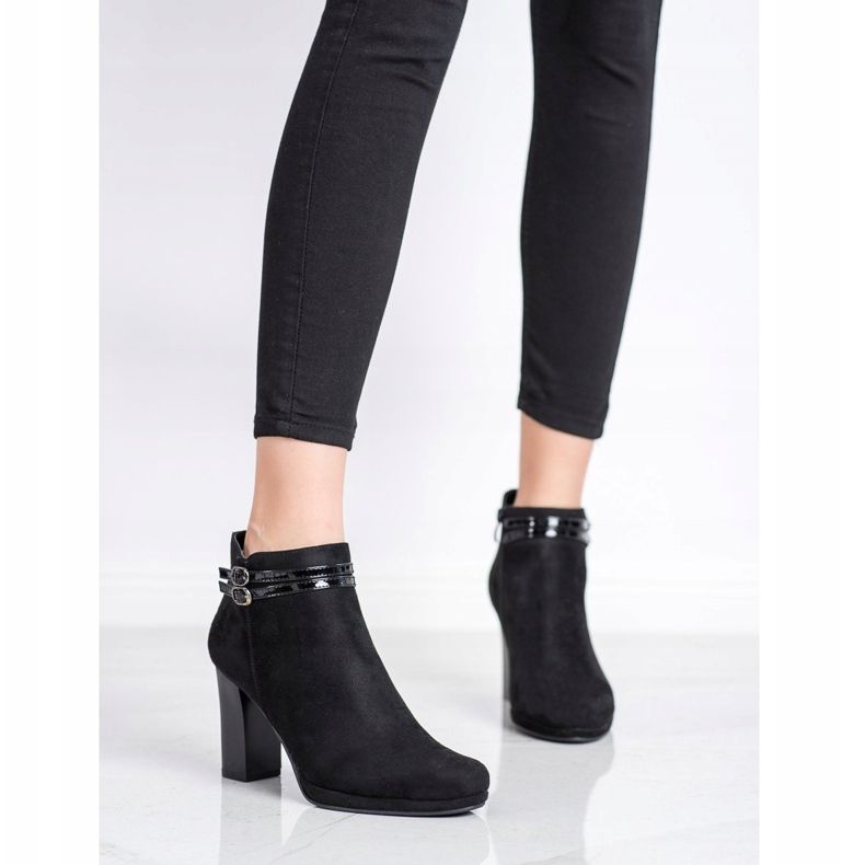 M.Daszyński Eleganta stövlar med ränder svart 1