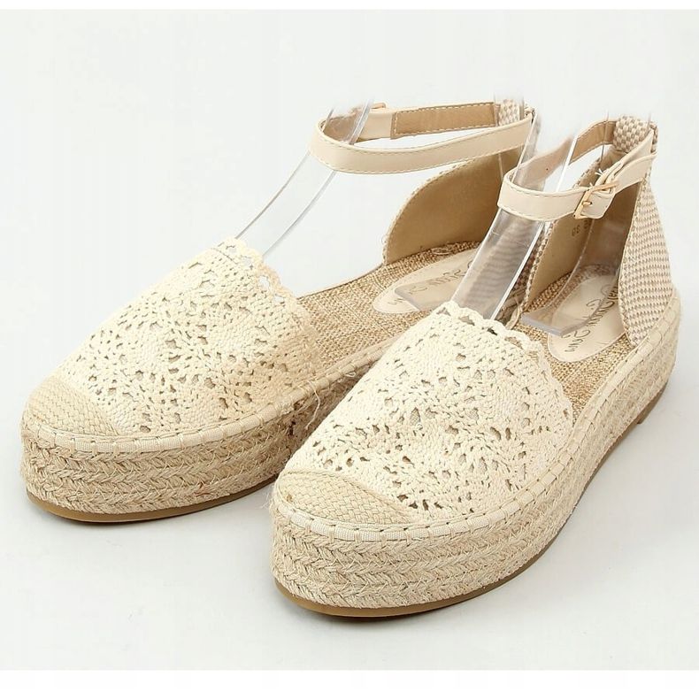 Beige spets espadriller 888-85 Beige 1