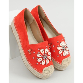 Orange espadriller med skal 2798 Orange 1