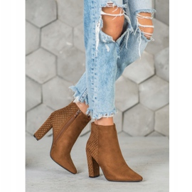 Seastar Mockaskor med kubiska zirkoner brun 1