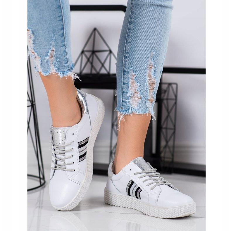 Filippo Läderskor på plattformen vit 1