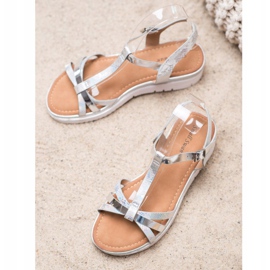 Small Swan Sandaler med Holo -effekt grå 1